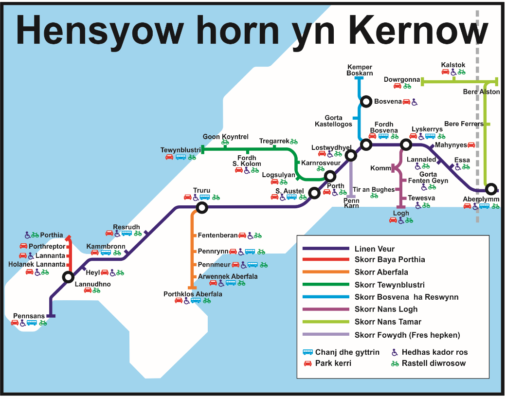 Cornish map railways